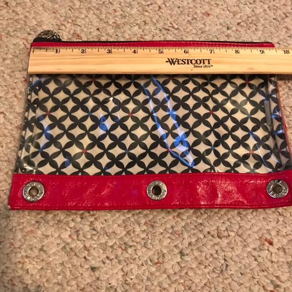 Vera Bradley Barcelona 3-Ring Clear Pencil Case - Picture 6 of 8